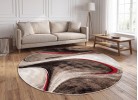 Тъкан килим MAGNOLIA 097 d.beige/red кръг